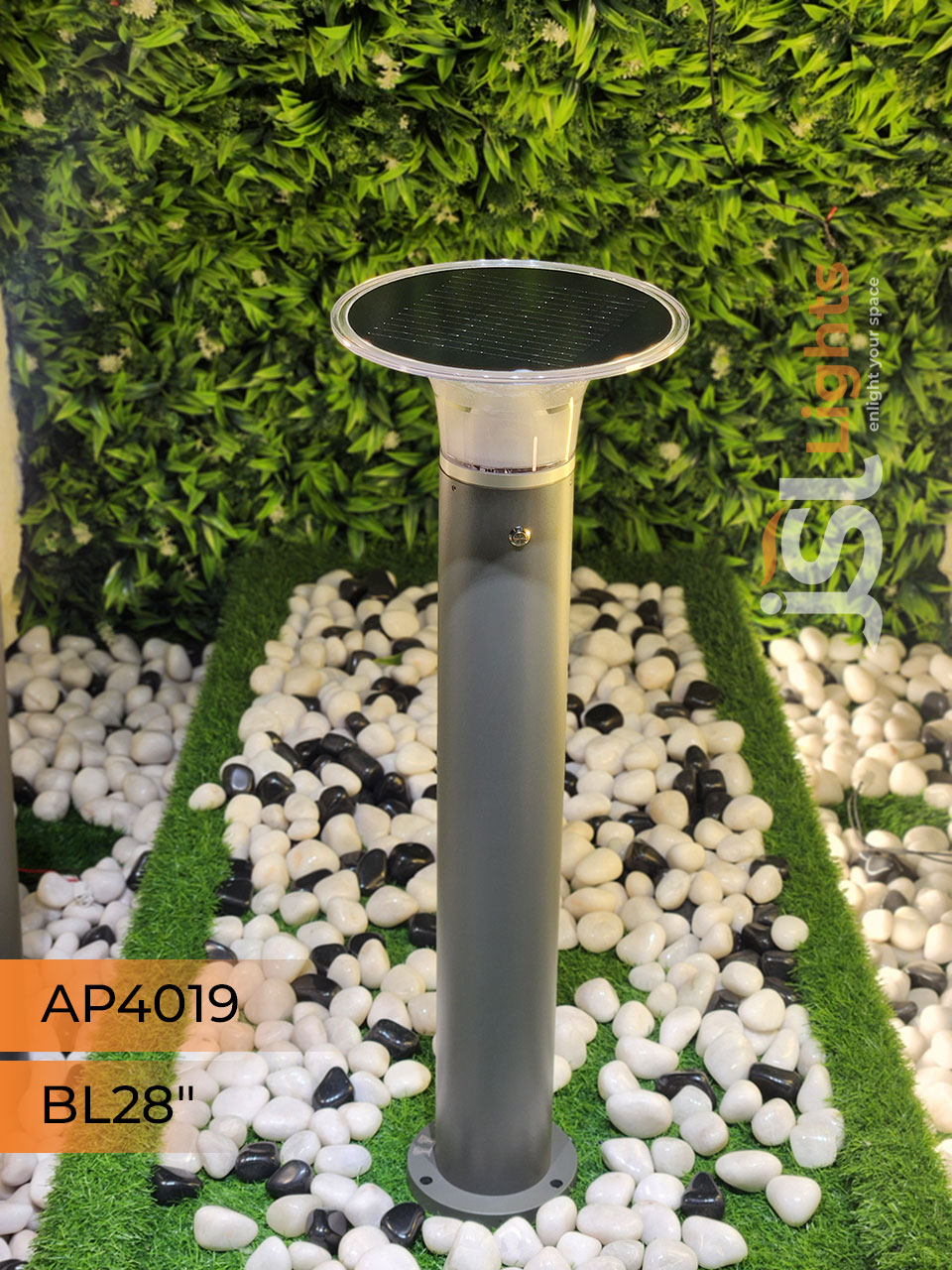 APT 4019 Solar Outdoor Garden Bollard Light 28 Inches Outdoor Bollard Light with 5w LED