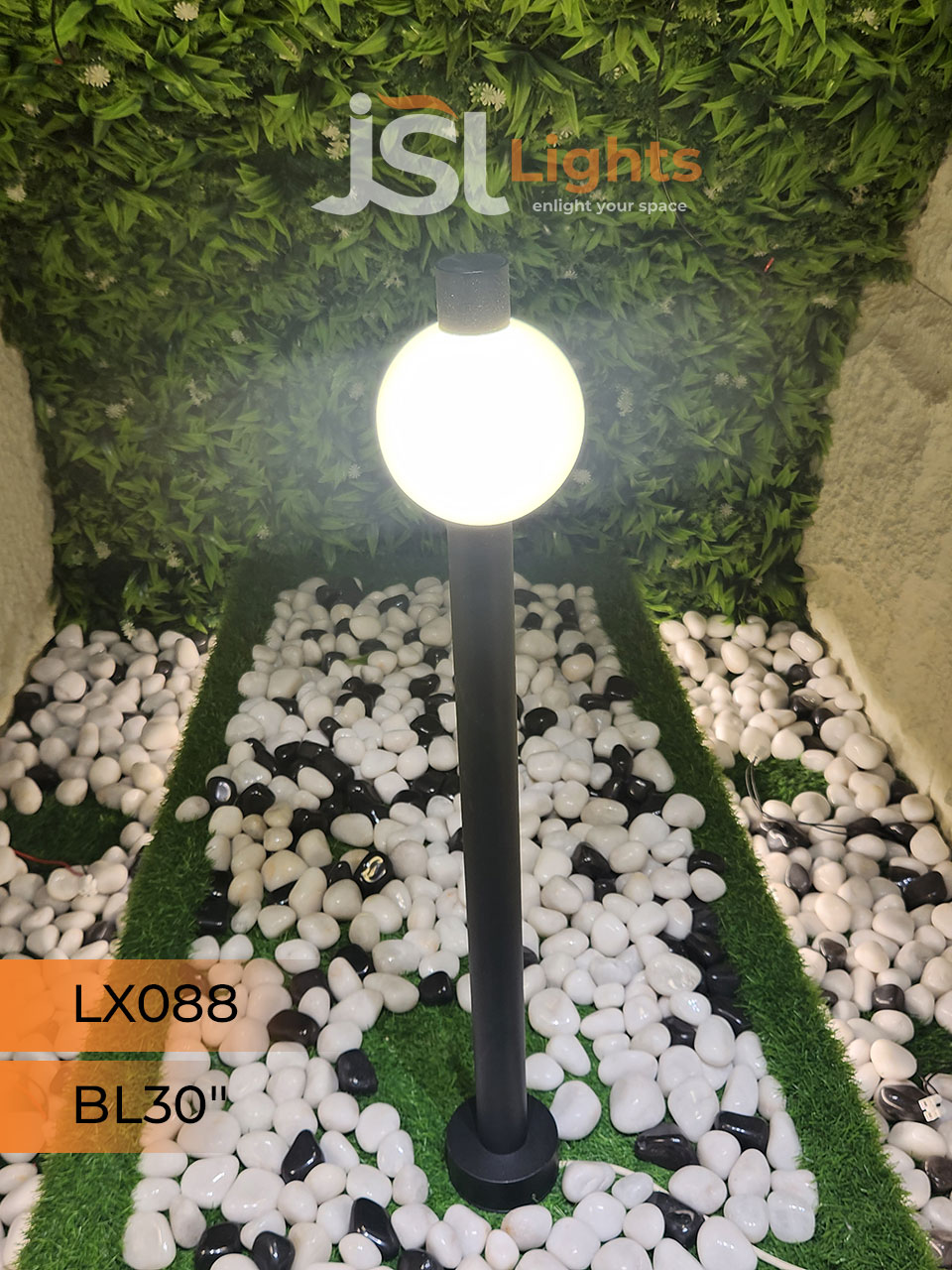 LX 088 Outdoor Garden Bollard Light 30 Inches Waterproof Pathway Light with 12w LED