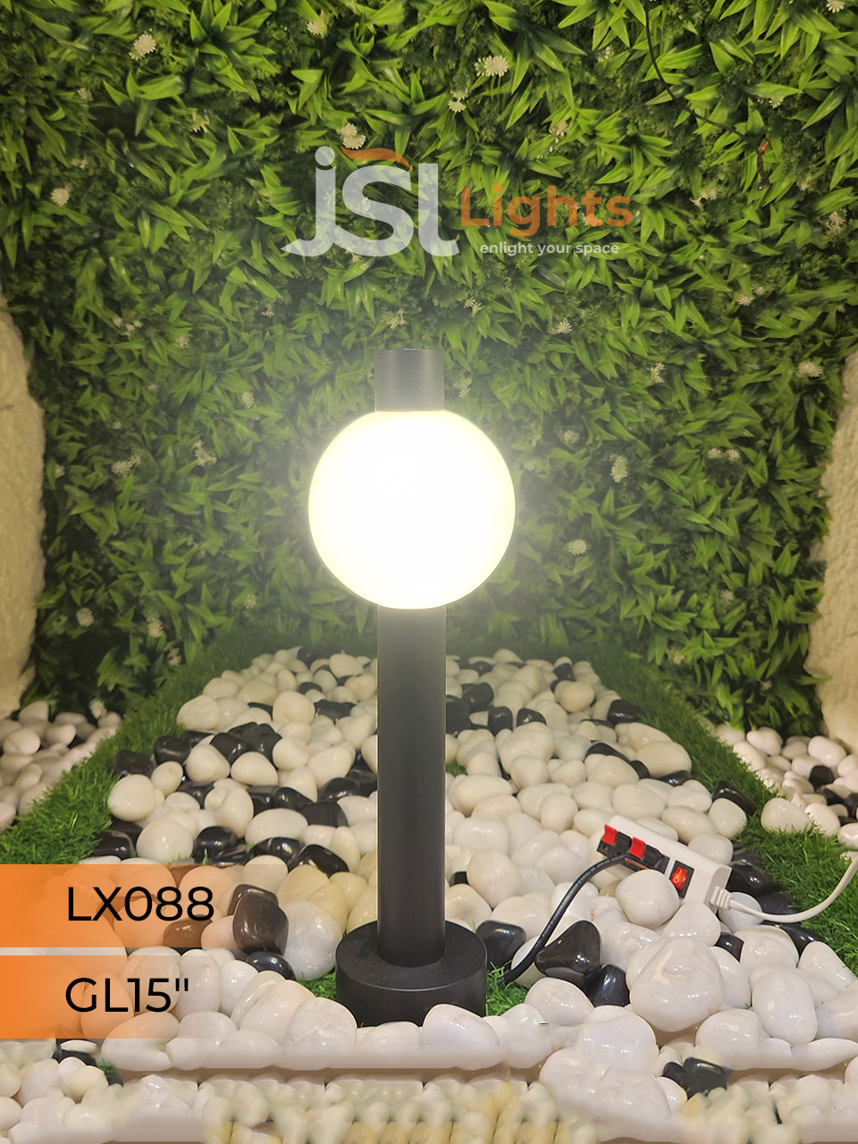 LX 088 Outdoor Garden Gate Light 15 Inches Waterproof Pathway Light with 12w LED
