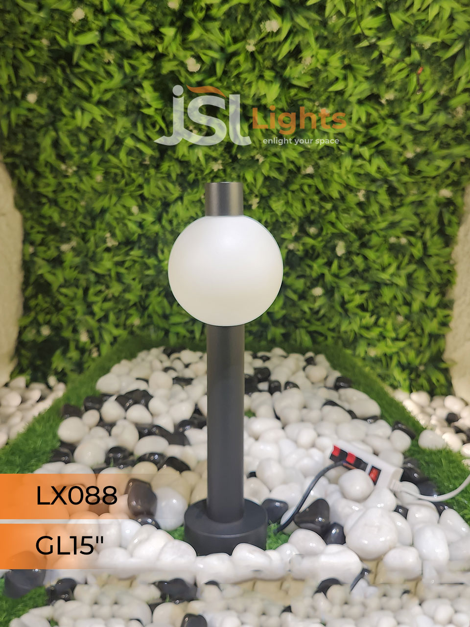 LX 088 Outdoor Garden Gate Light 15 Inches Waterproof Pathway Light with 12w LED