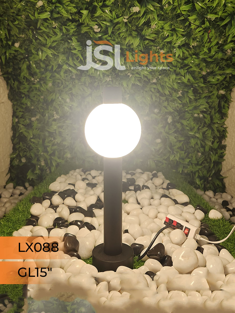 LX 088 Outdoor Garden Gate Light 15 Inches Waterproof Pathway Light with 12w LED