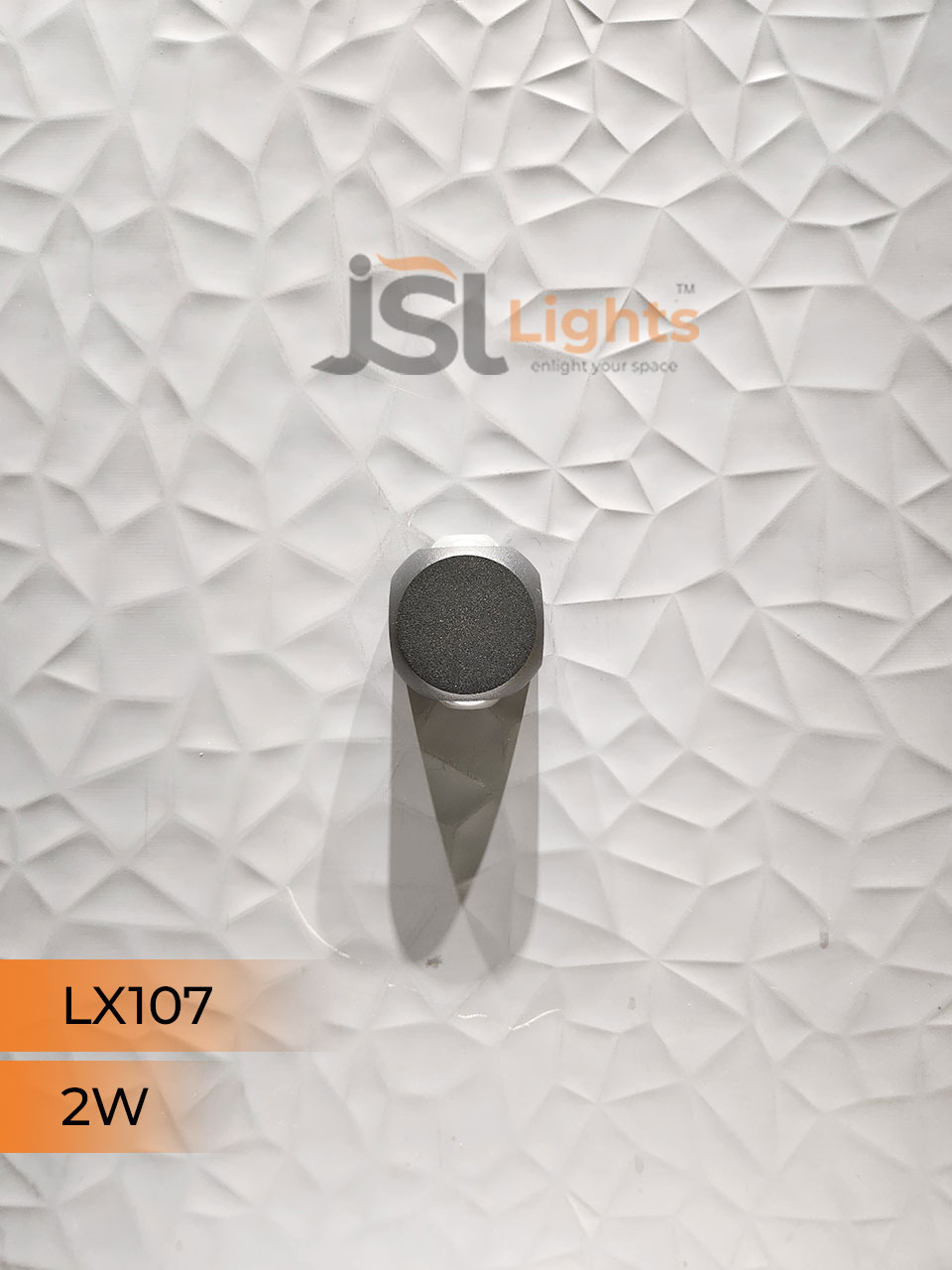 LX 107 2W 2 Way Up Down Wall Decorative Light Black Aluminium Body Outdoor Wall Light
