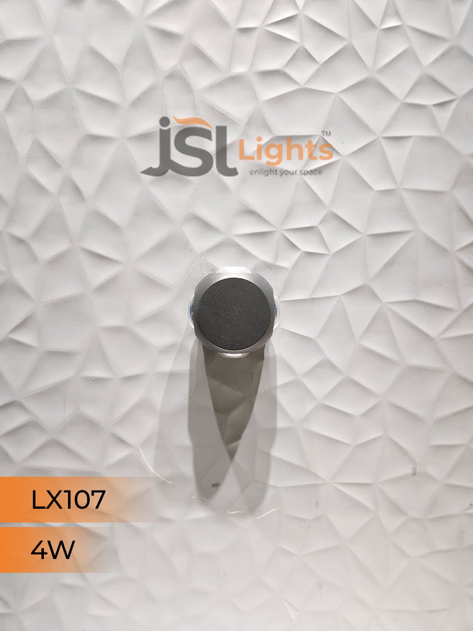 LX 107 4W 4 Way Up Down Wall Decorative Light Black Aluminium Body Outdoor Wall Light