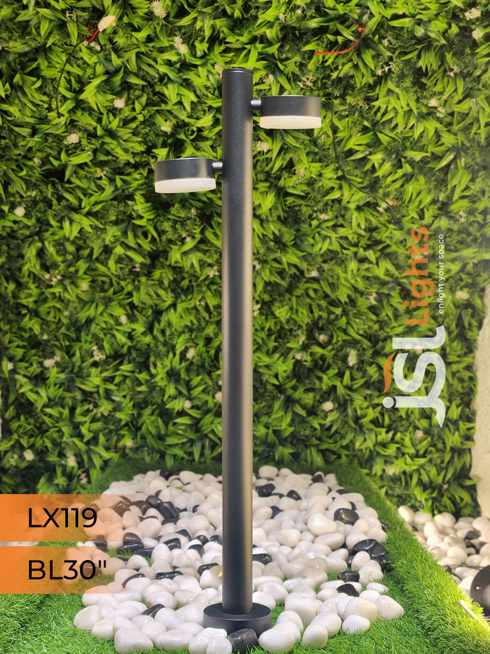 LX 119 Outdoor Garden Bollard Light 30 Inches Waterproof Pathway Light with 12w LED