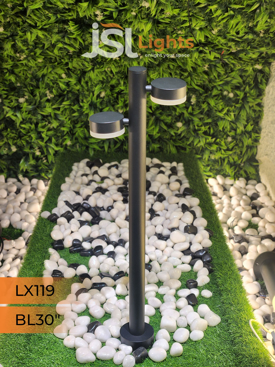LX 119 Outdoor Garden Bollard Light 30 Inches Waterproof Pathway Light with 12w LED