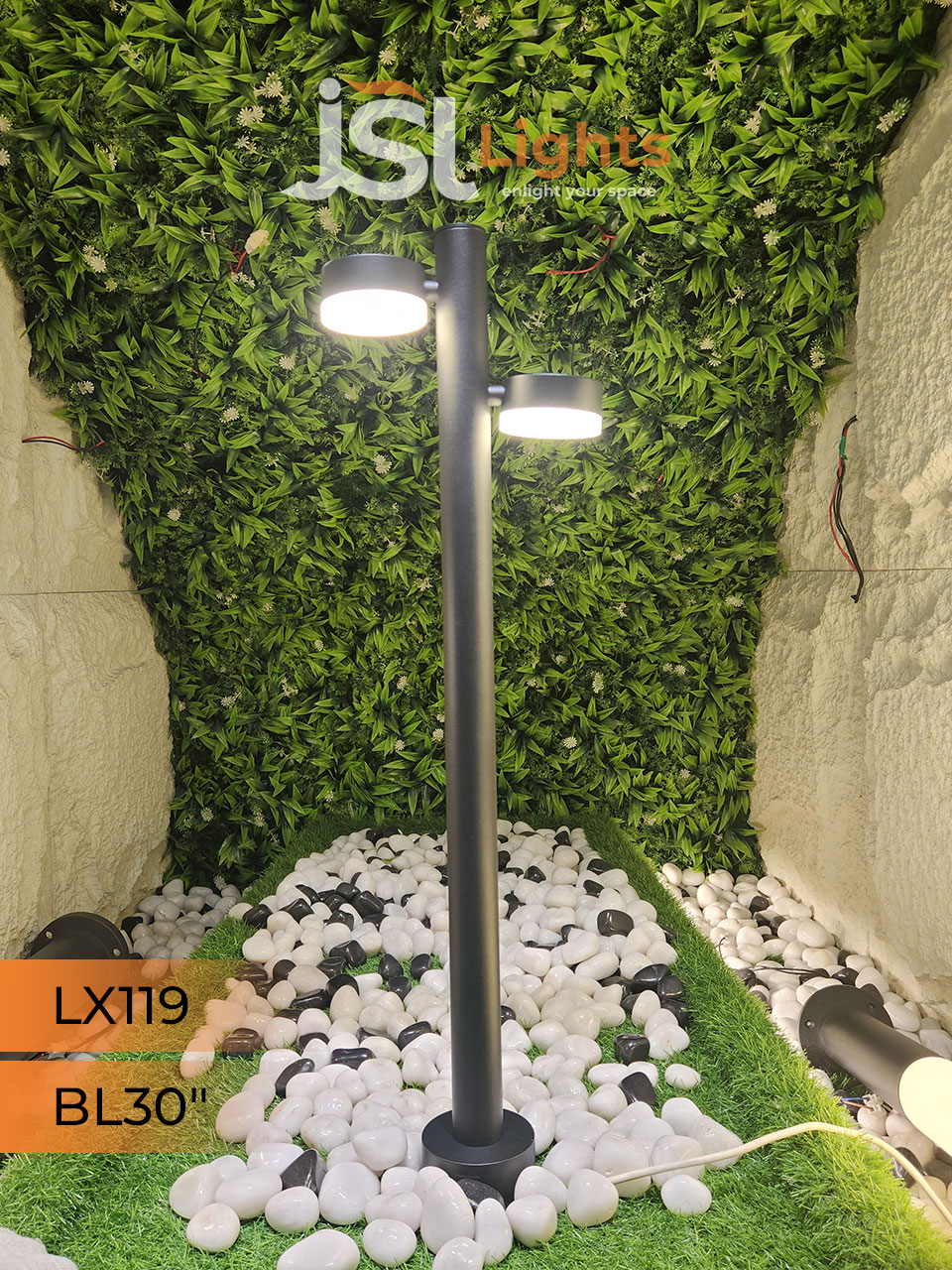 LX 119 Outdoor Garden Bollard Light 30 Inches Waterproof Pathway Light with 12w LED