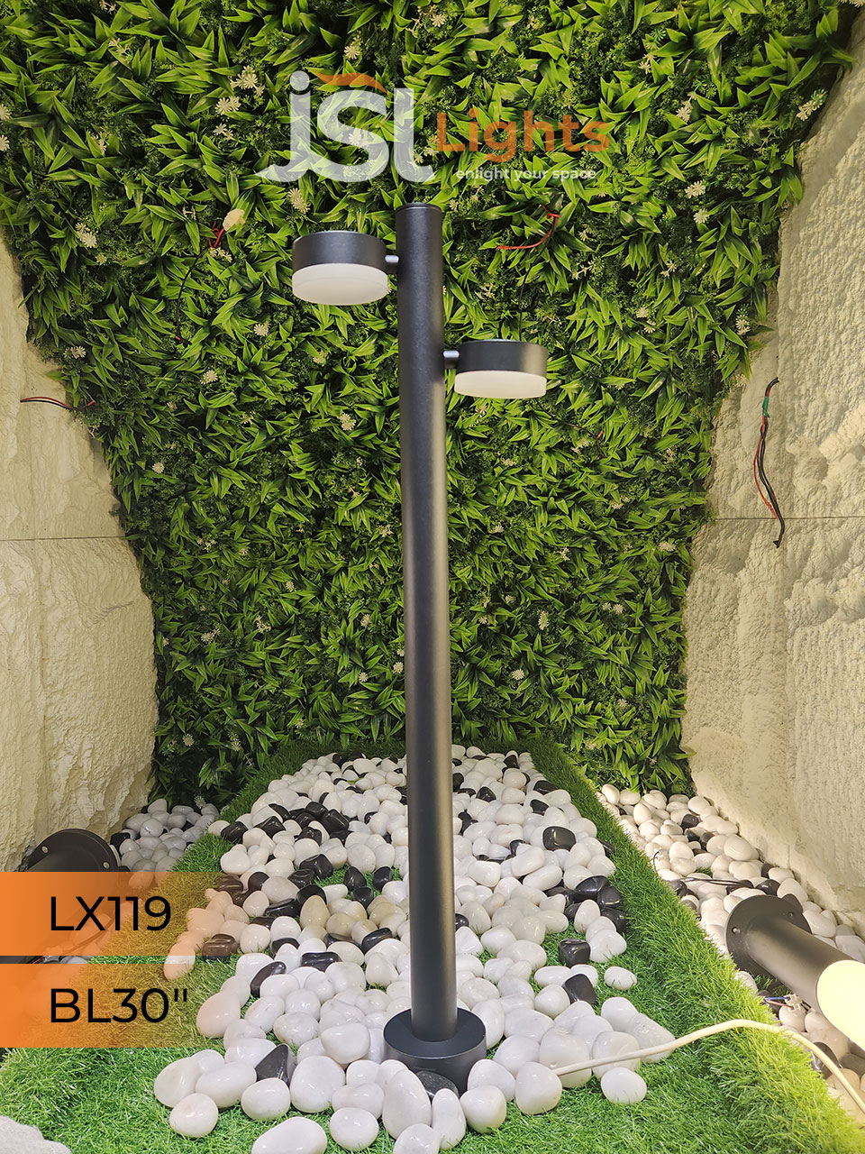 LX 119 Outdoor Garden Bollard Light 30 Inches Waterproof Pathway Light with 12w LED