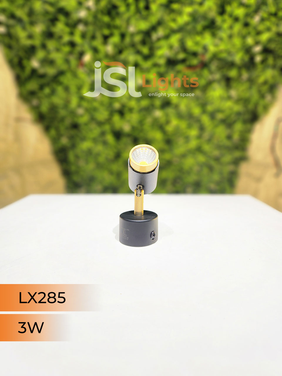 LX 285 3W Black Gold Surface Wall COB Focus Light