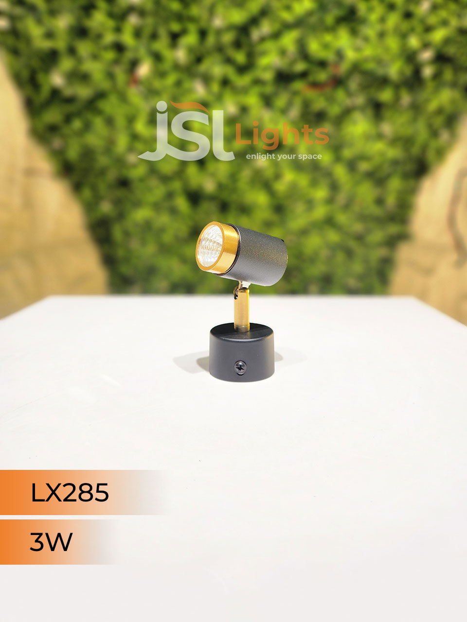 LX 285 3W Black Gold Surface Wall COB Focus Light