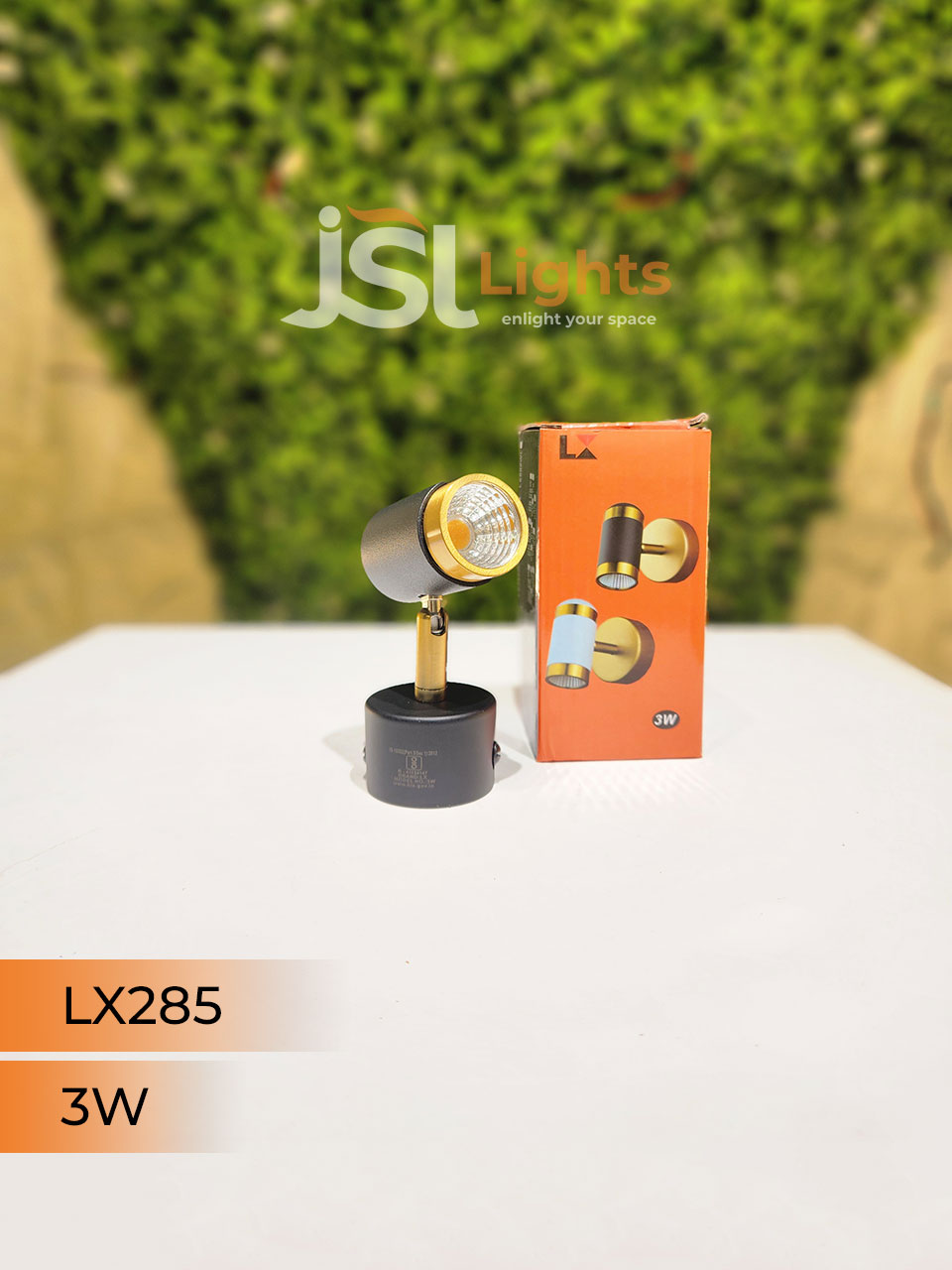 LX 285 3W Black Gold Surface Wall COB Focus Light