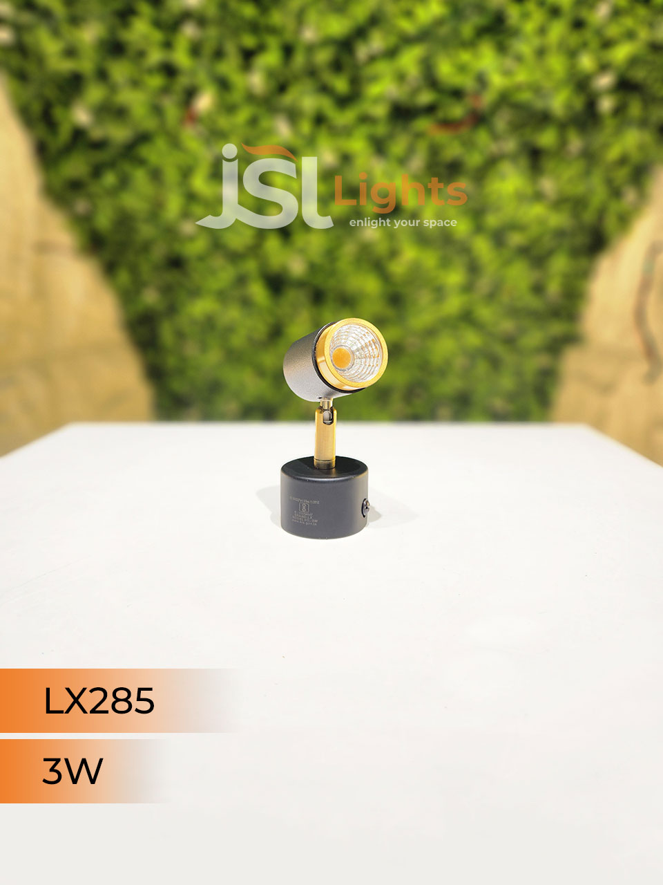 LX 285 3W Black Gold Surface Wall COB Focus Light