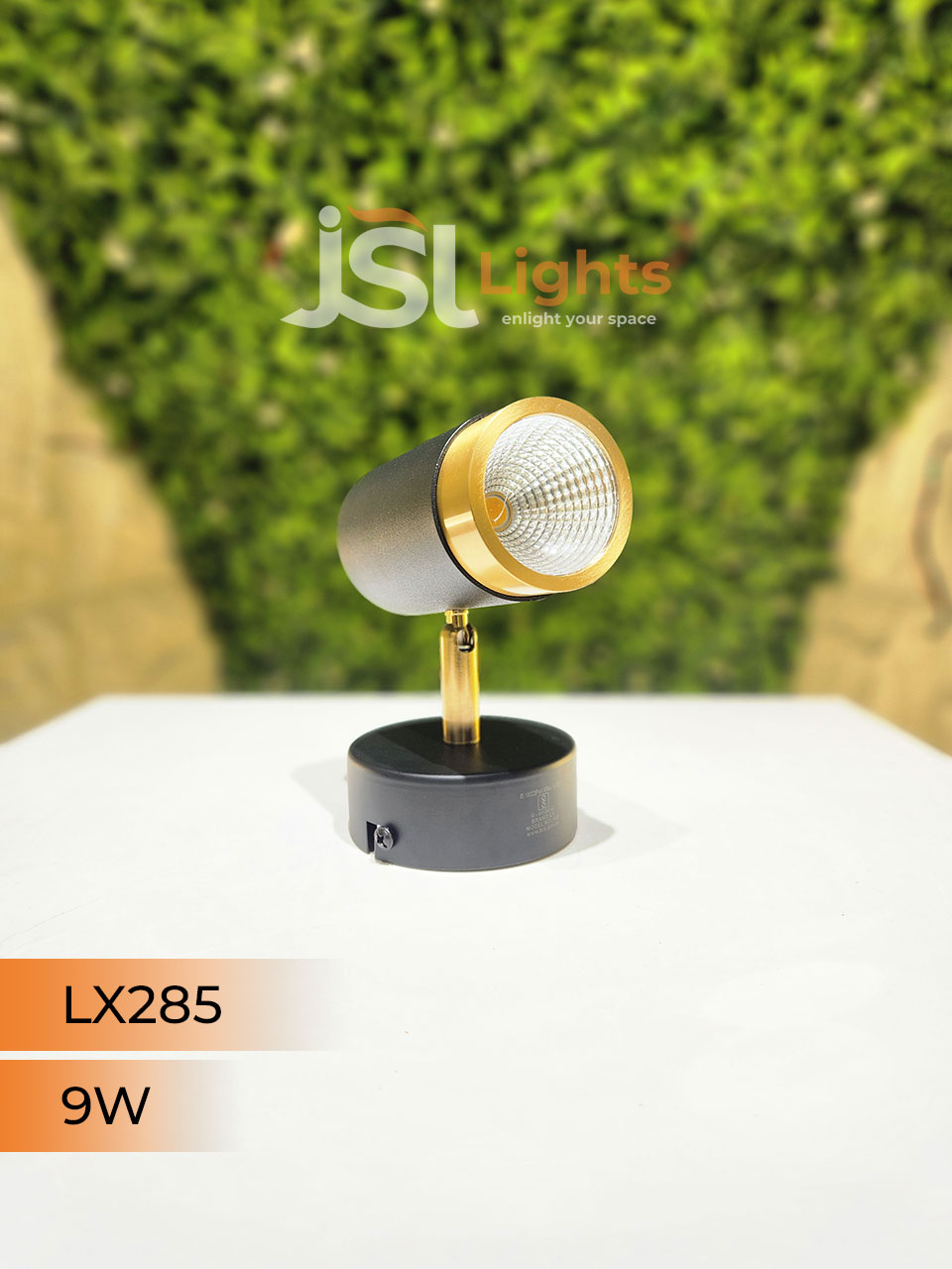 LX 285 9W Black Gold Surface Wall COB Focus Light