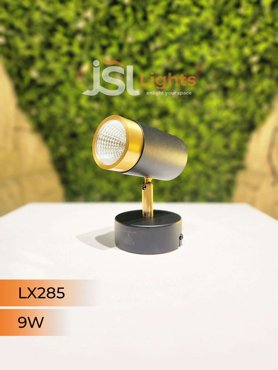 LX 285 9W Black Gold Surface Wall COB Focus Light