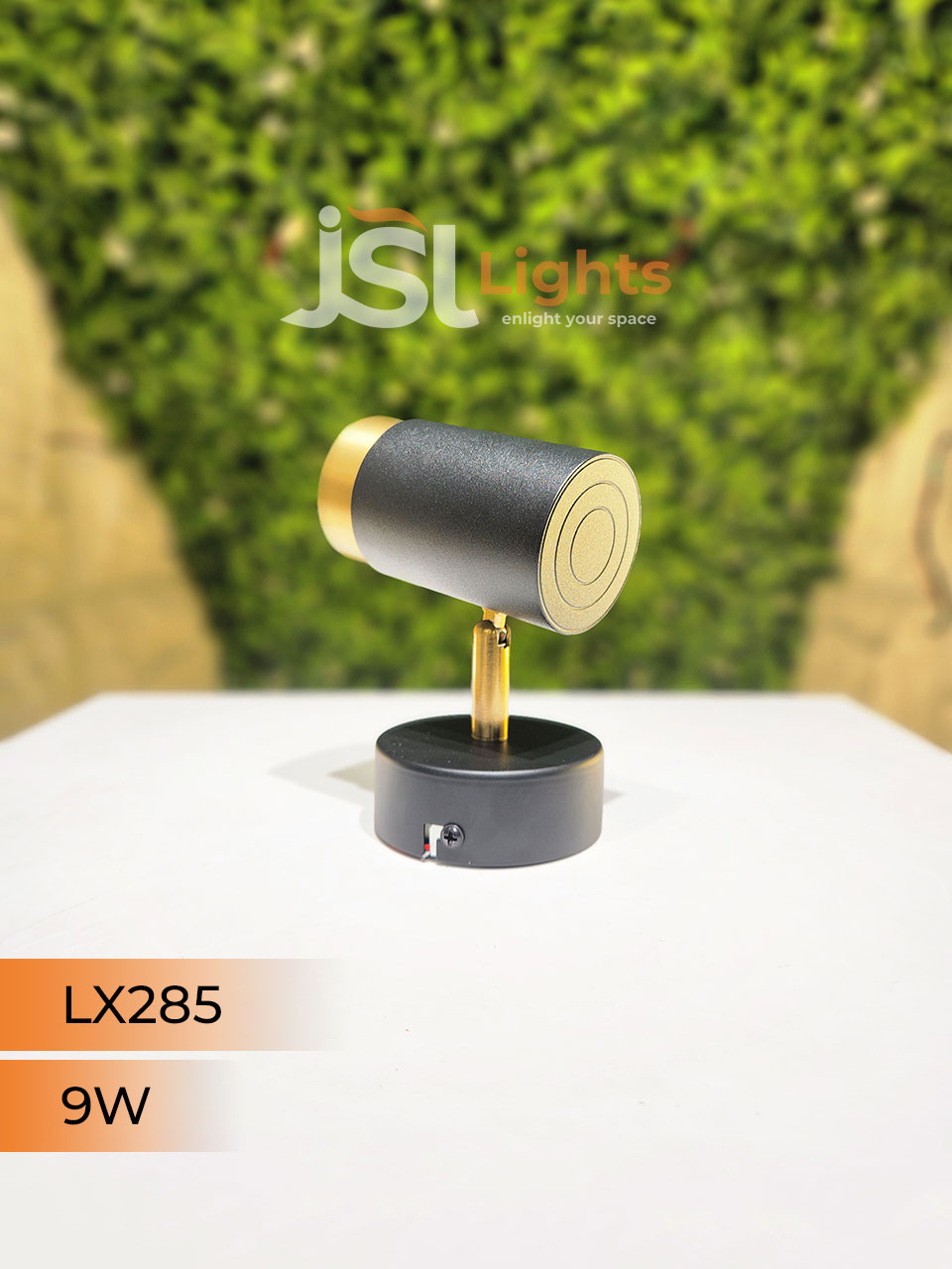 LX 285 9W Black Gold Surface Wall COB Focus Light