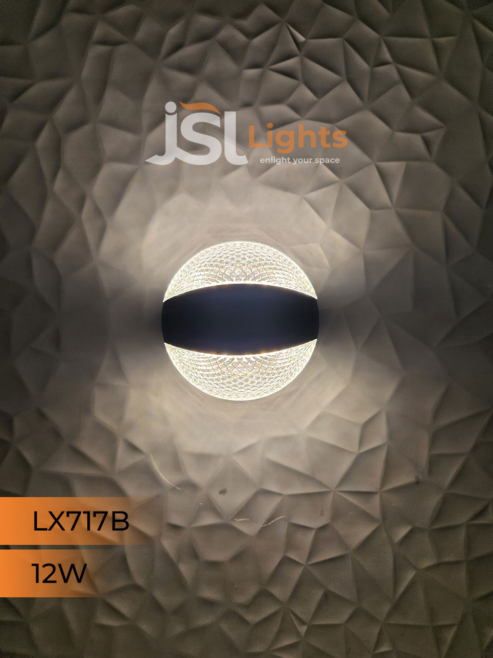 LX 717B 12W Up Down Wall Decorative Light Black Aluminium Body Outdoor Wall Light
