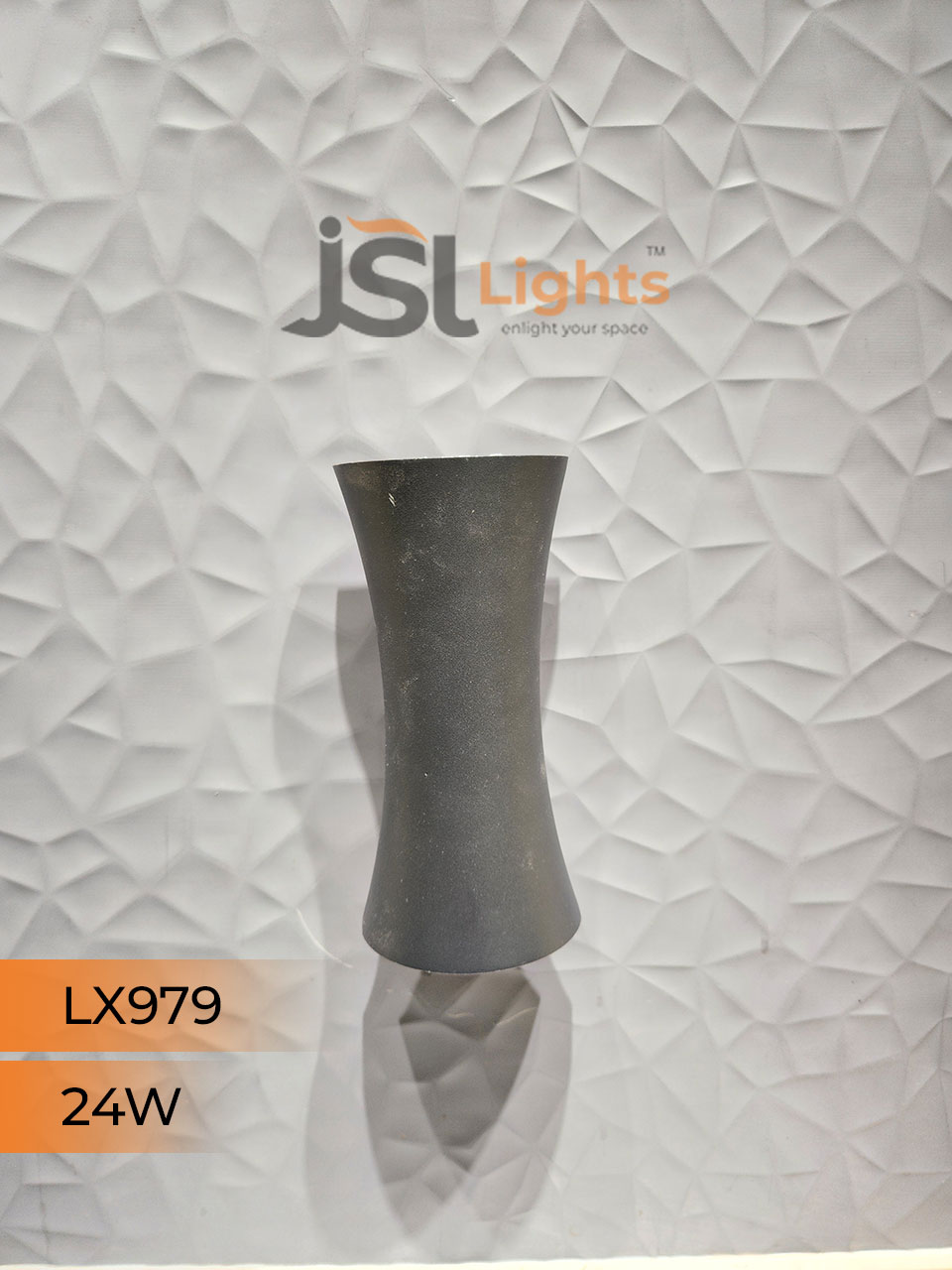 LX 979 24W Up Down Wall Decorative Light Black Aluminium Body Outdoor Wall Light