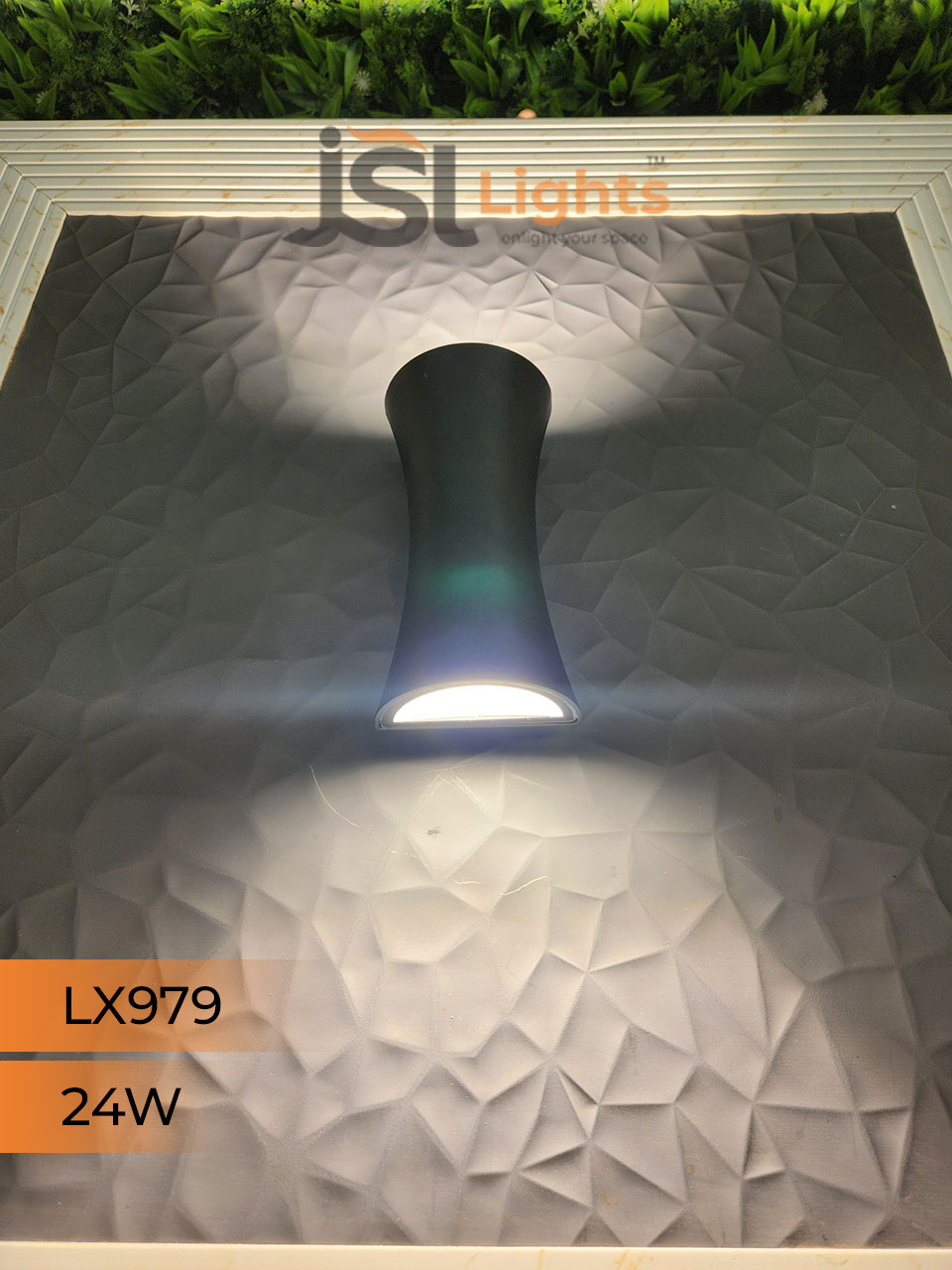LX 979 24W Up Down Wall Decorative Light Black Aluminium Body Outdoor Wall Light