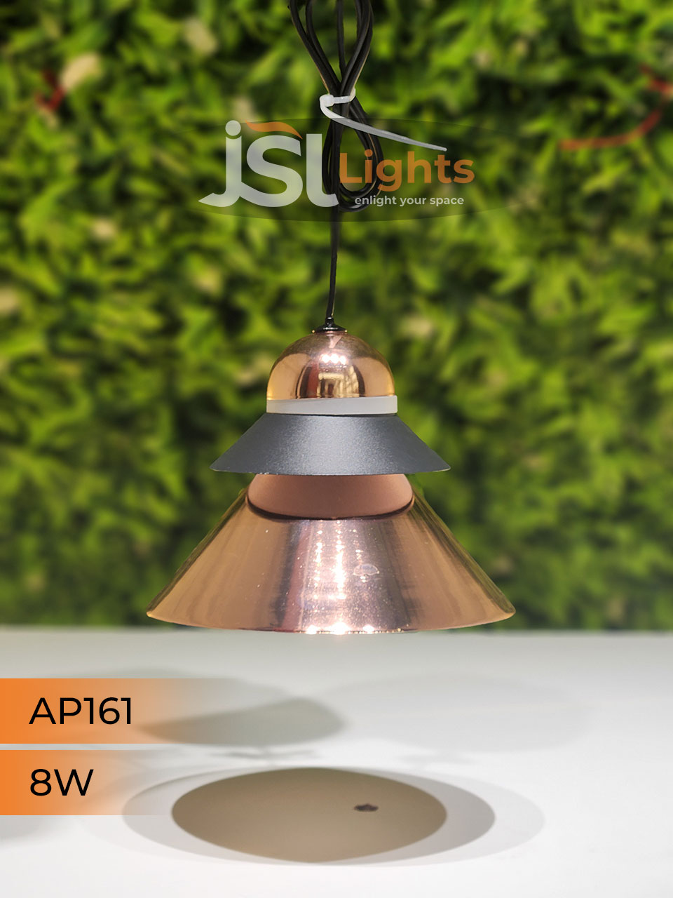 AP 161 12W CP Surface Hanging Light for Home Ceiling Pendant Light with Hanging Wire