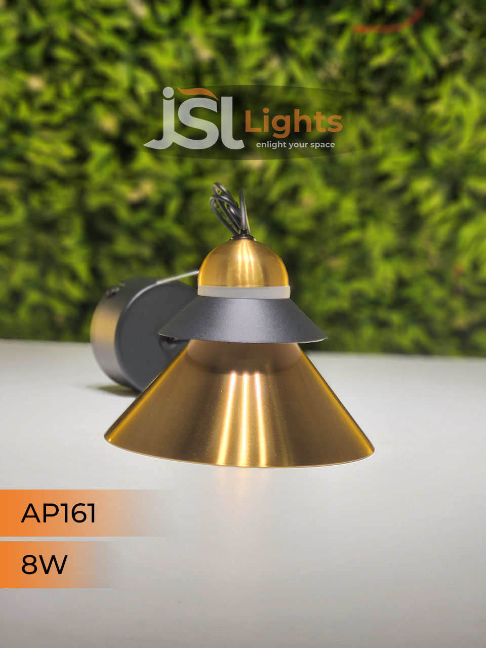 AP 161 12W GD Surface Hanging Light for Home Ceiling Pendant Light with Hanging Wire