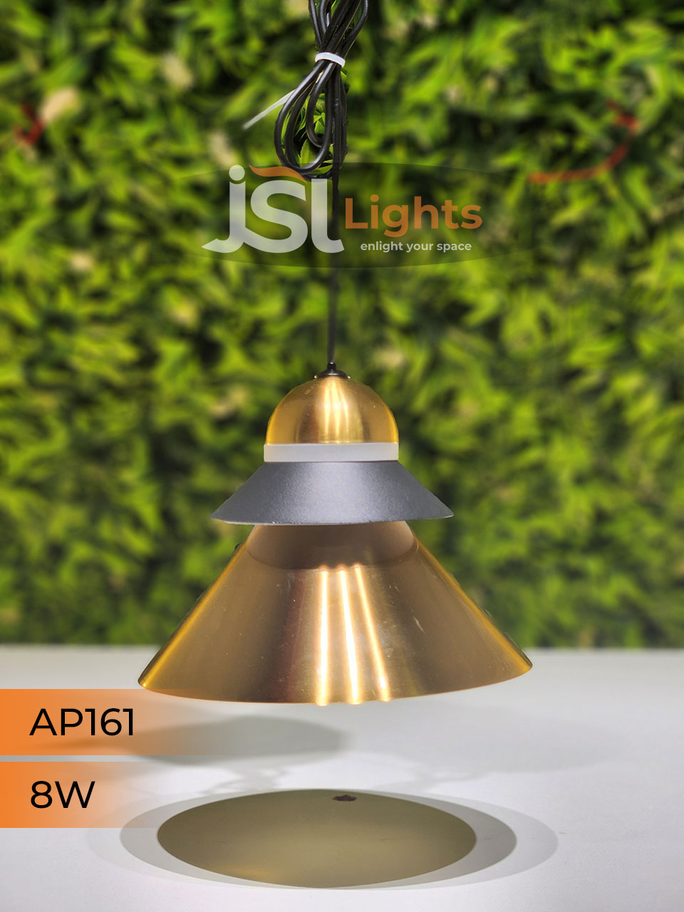 AP 161 12W GD Surface Hanging Light for Home Ceiling Pendant Light with Hanging Wire
