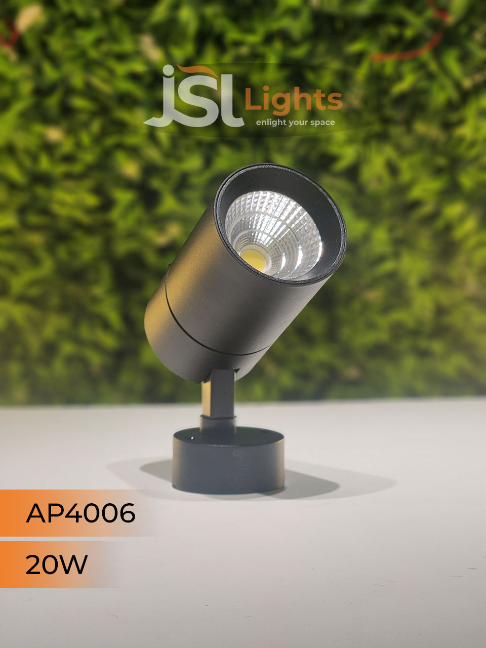 AP 4006 20W LED Surface Wall Spotlight Black Body