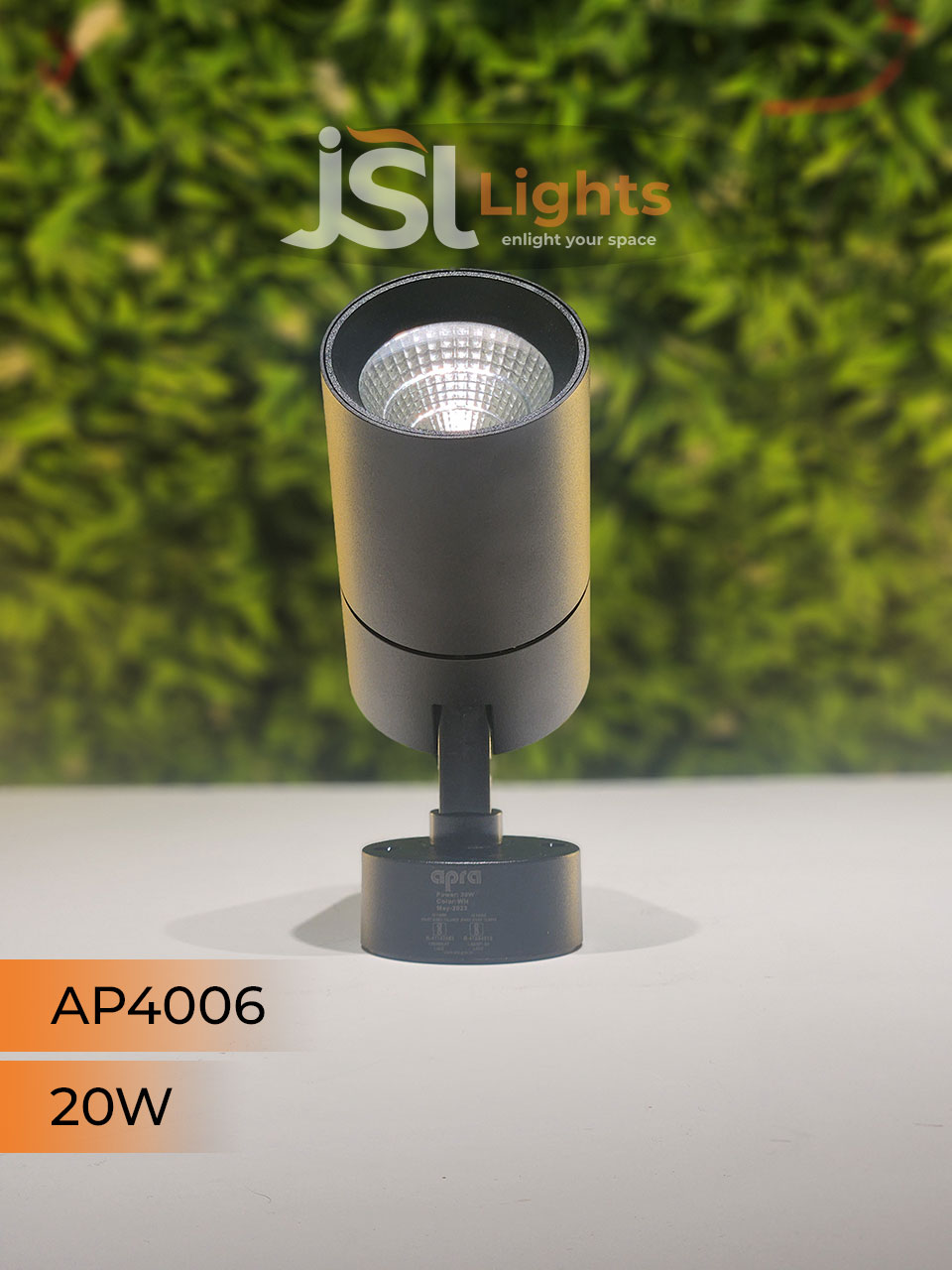 AP 4006 20W LED Surface Wall Spotlight Black Body