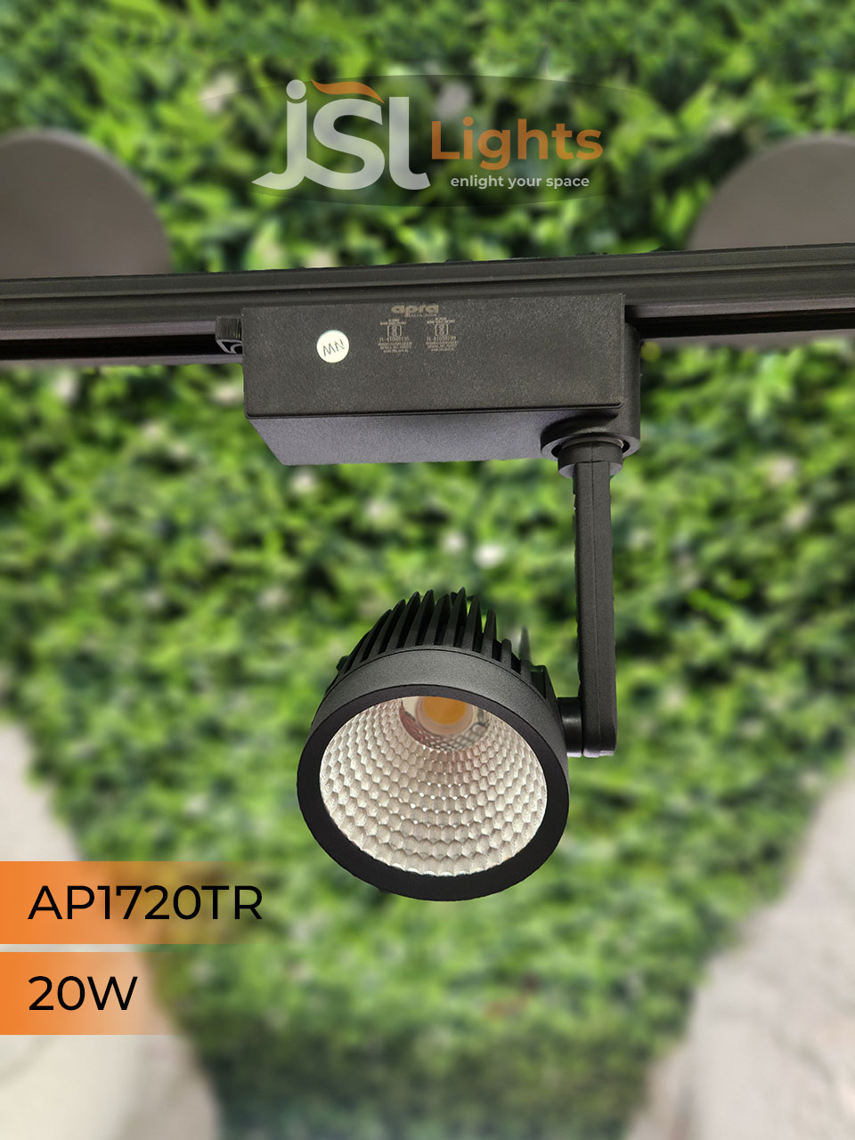 AP1730 20W LED Track Spotlight Black Body