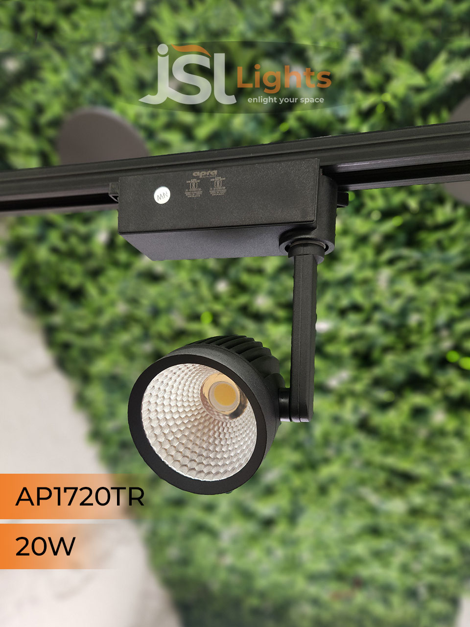 AP1730 20W LED Track Spotlight Black Body