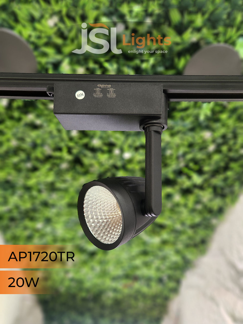 AP1730 20W LED Track Spotlight Black Body