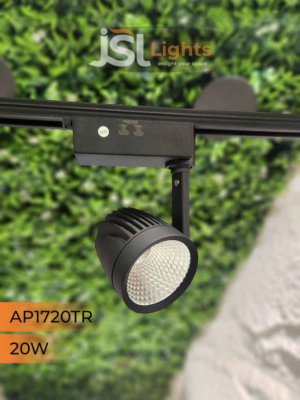 AP1730 20W LED Track Spotlight Black Body