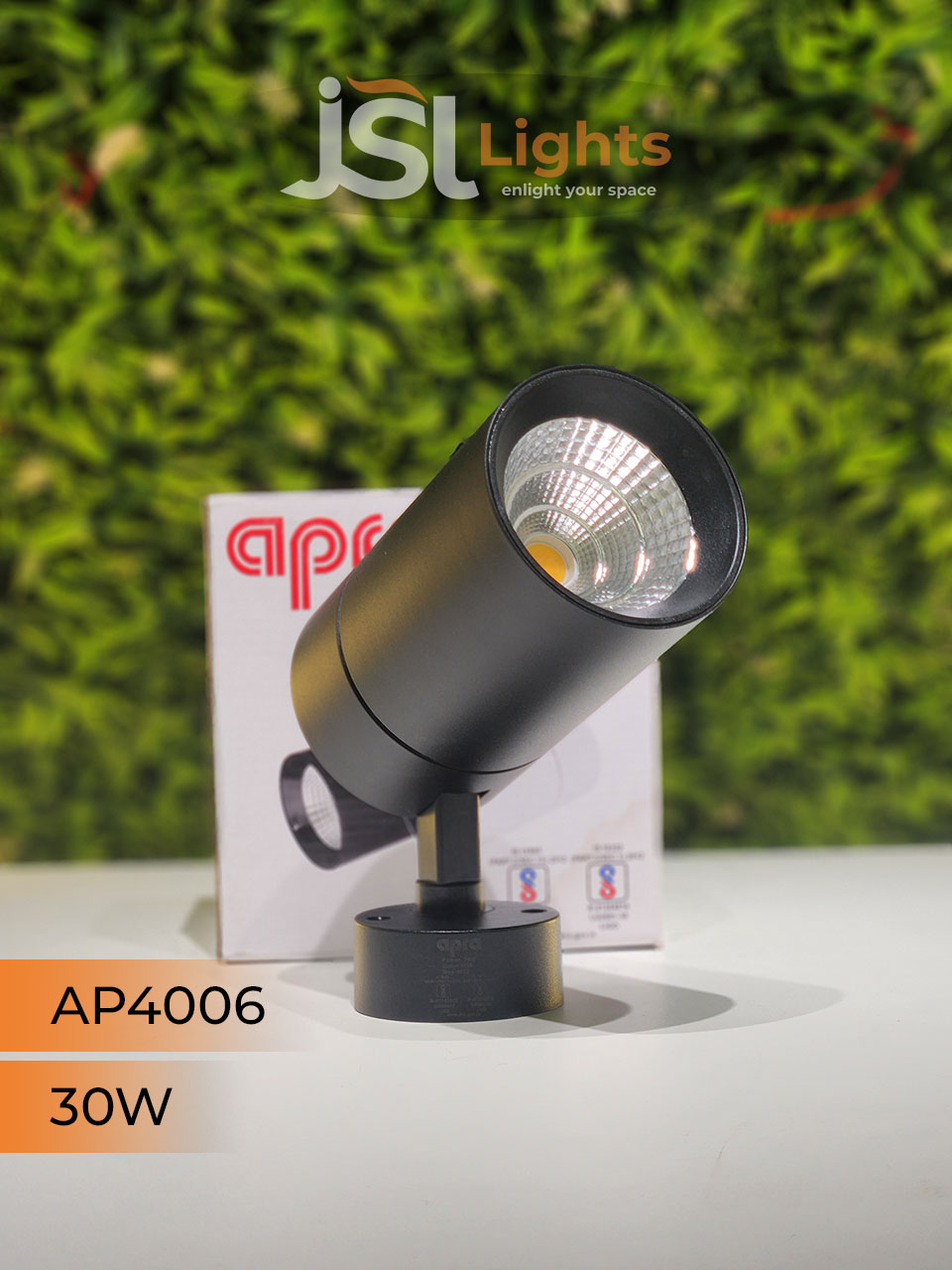 Apra 4006 30W Black Wall Spotlight Focus Light for Showroom
