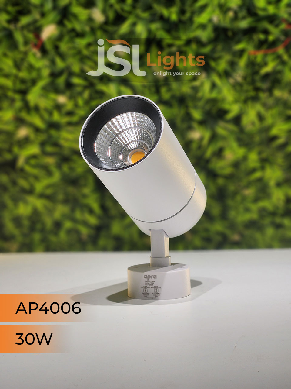 Apra 4006 30W White Wall Spotlight Focus Light for Showroom
