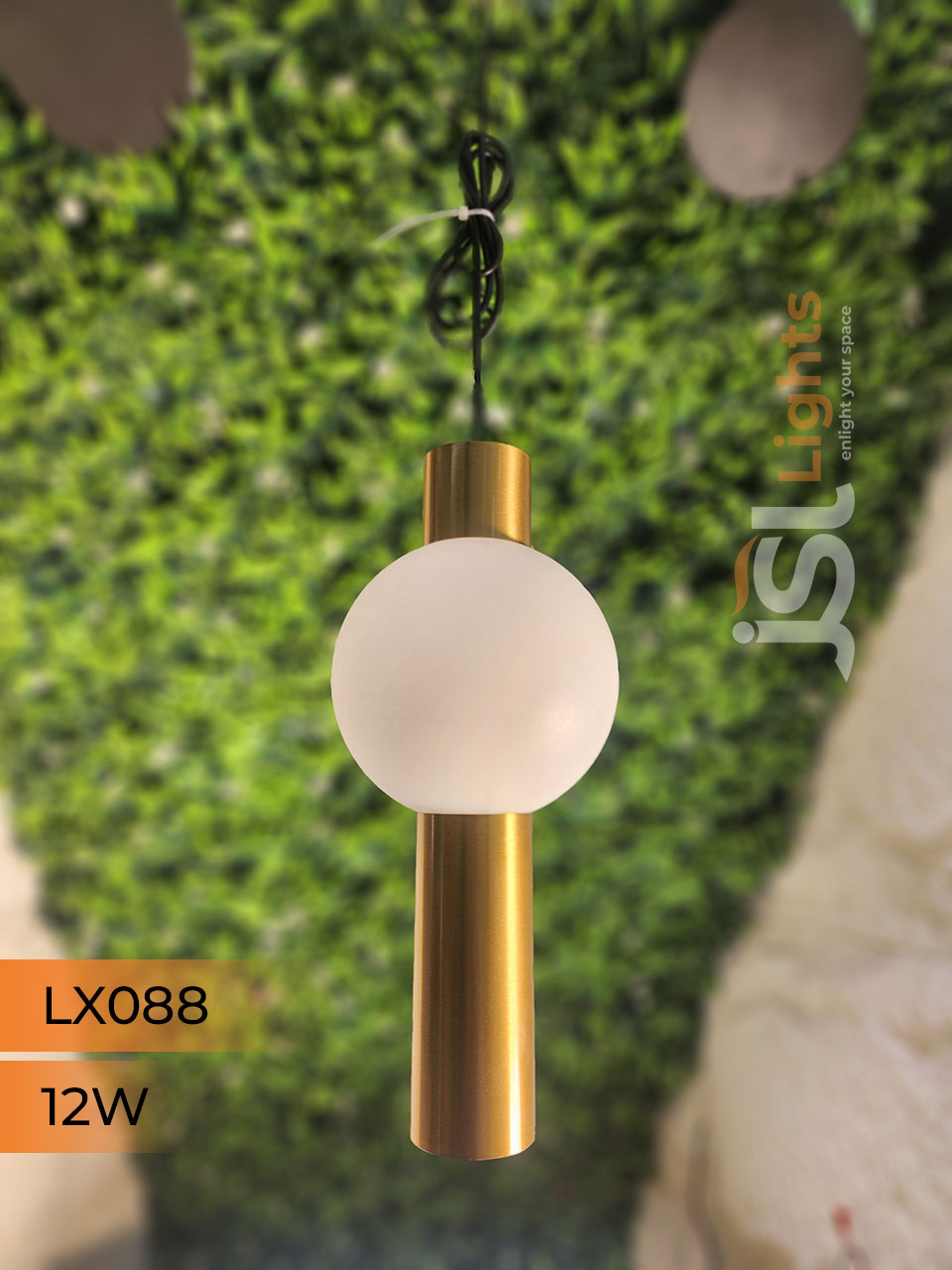 LX 088 12W GD Surface Hanging Light for Home Ceiling Pendant Light with Hanging Wire