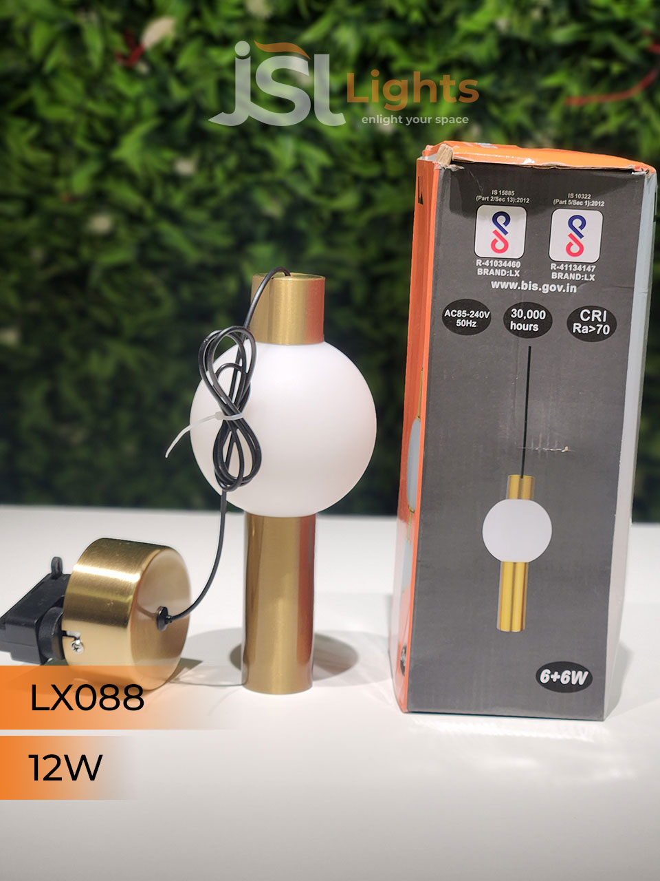 LX 088 12W GD Surface Hanging Light for Home Ceiling Pendant Light with Hanging Wire