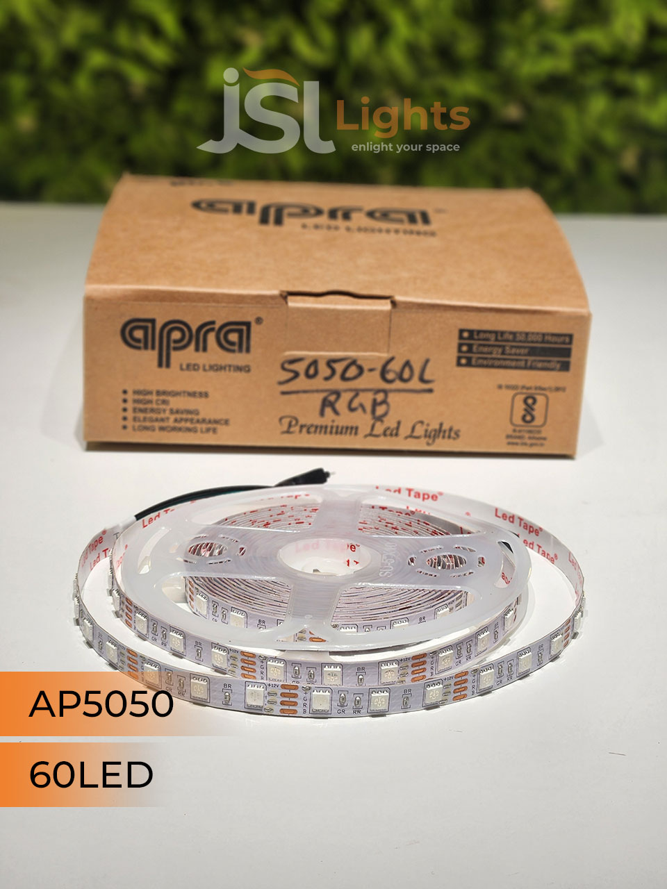 APRA 12V 5050 RGB 60Led Strip Light 5Mt Pack