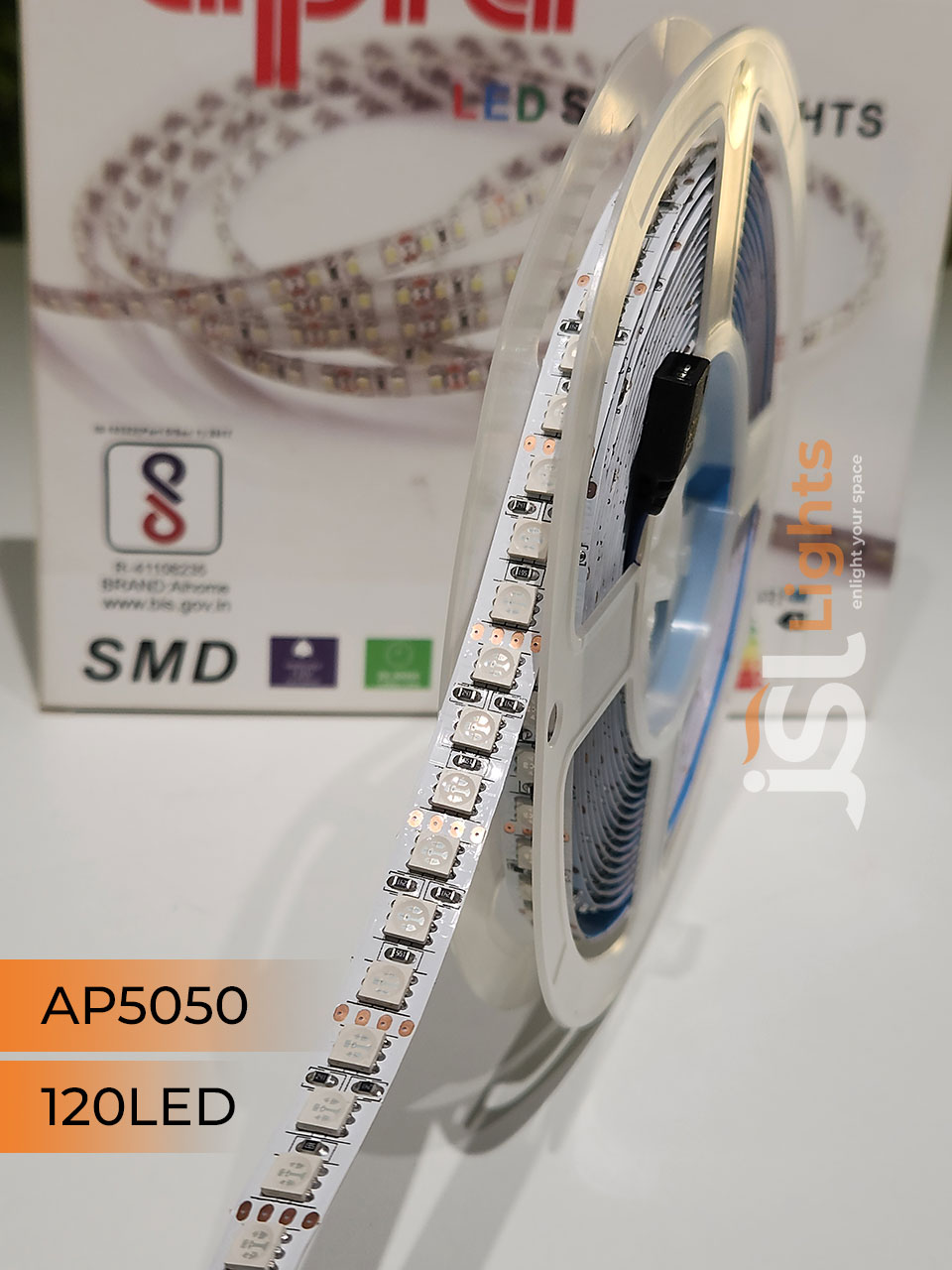 APRA 12V 5050 RGB 120Led Strip Light 5Mt Pack