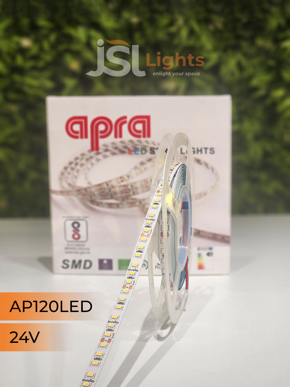 Apra 24V 120 LED Strip Light for Profile Lighting 2835 SMD Profile Channel 120 Bulb LED Copper Strip Light 3K 4K 6K Cove Light