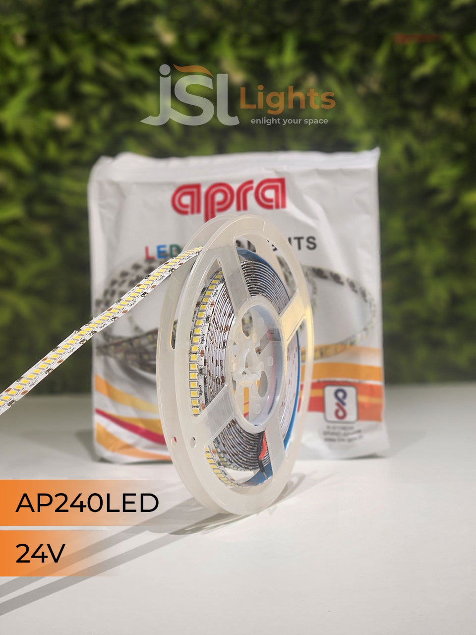 Apra 24V 240 LED Strip Light for Profile Lighting 2835 SMD Profile Channel 240 Bulb LED Copper Strip Light 3K 4K 6K Cove Light