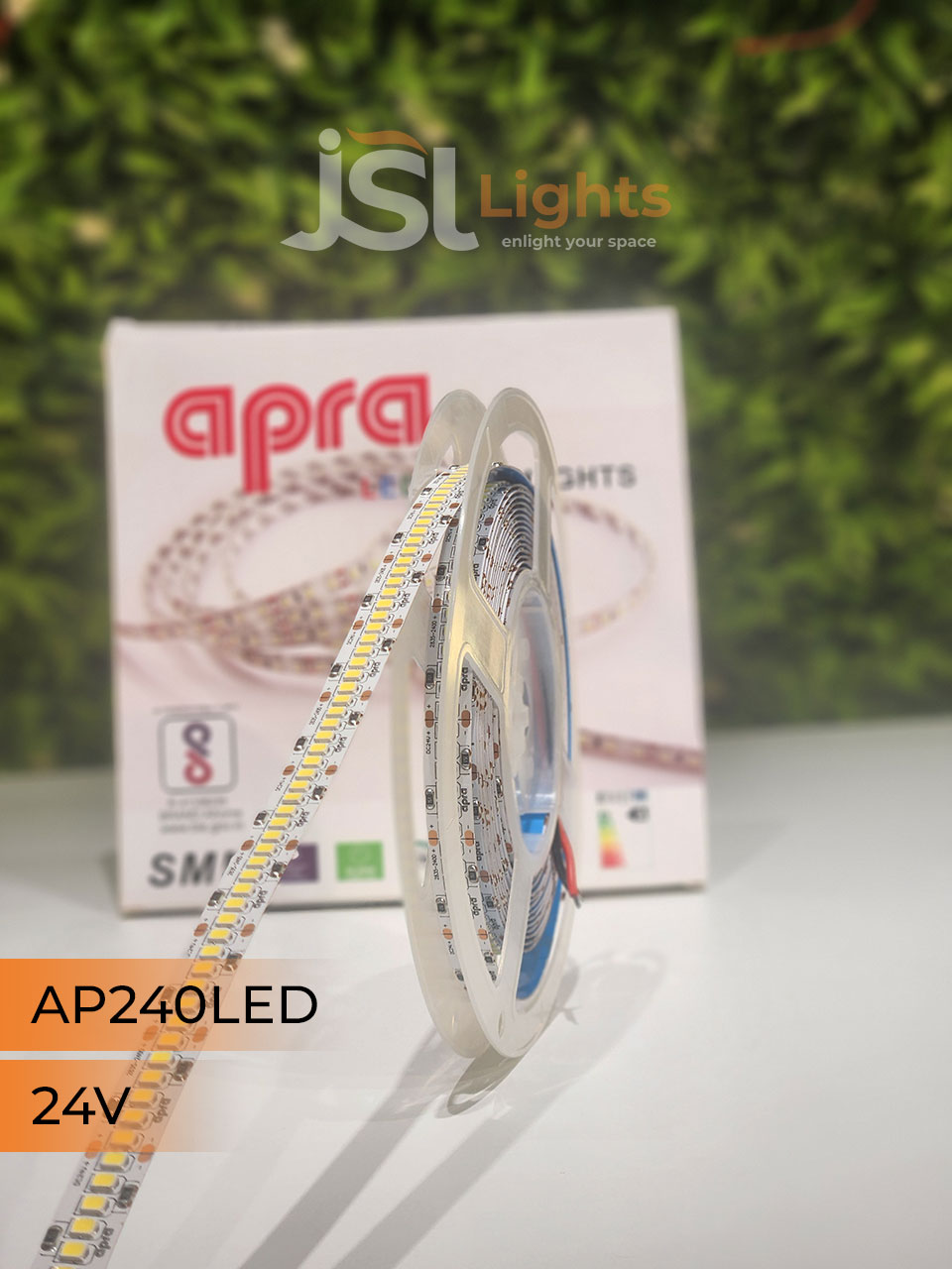 Apra 24V 240 LED Strip Light for Profile Lighting 2835 SMD Profile Channel 240 Bulb LED Copper Strip Light 3K 4K 6K Cove Light