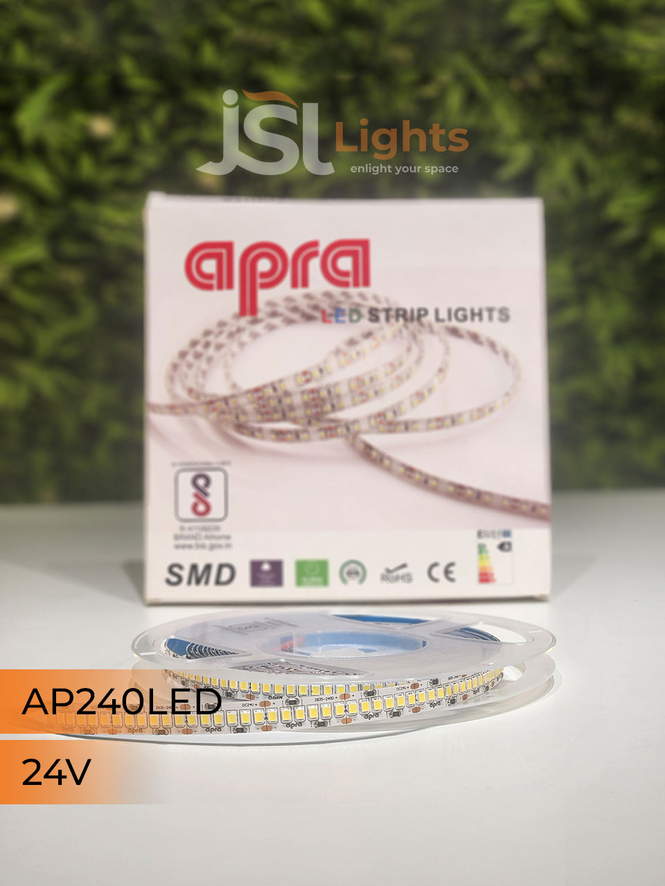 Apra 24V 240 LED Strip Light for Profile Lighting 2835 SMD Profile Channel 240 Bulb LED Copper Strip Light 3K 4K 6K Cove Light