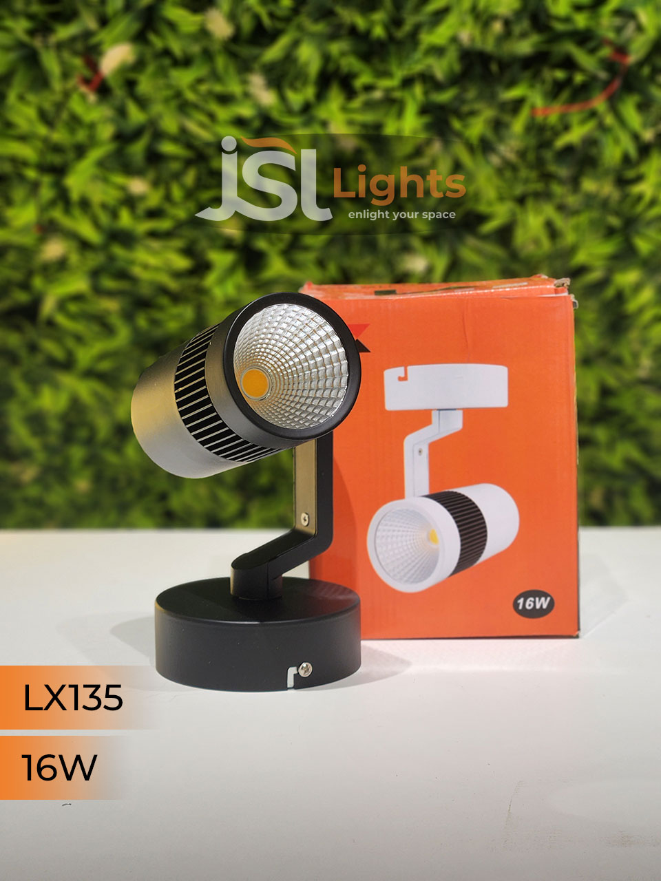 LX 135 16W LED Wall Spotlight Black Body
