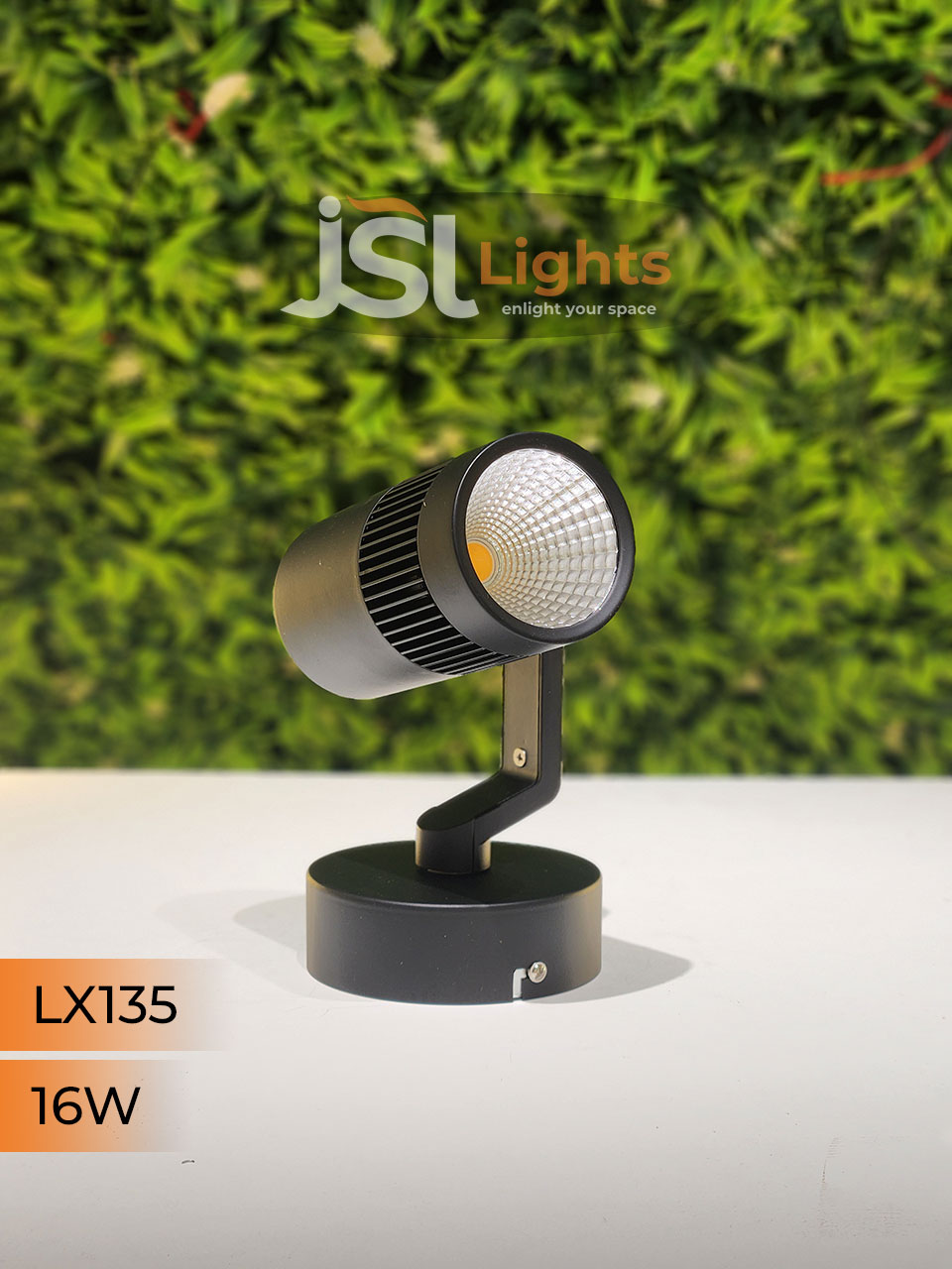 LX 135 16W LED Wall Spotlight Black Body