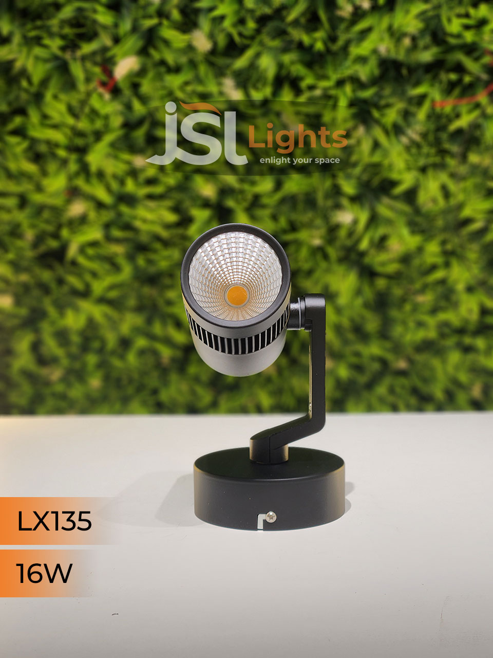LX 135 16W LED Wall Spotlight Black Body