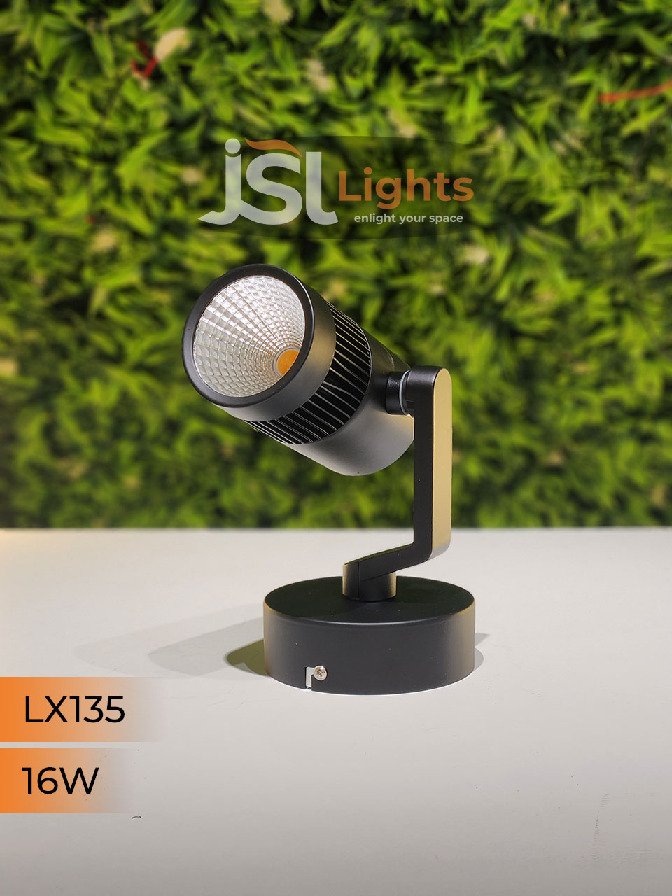 LX 135 16W LED Wall Spotlight Black Body