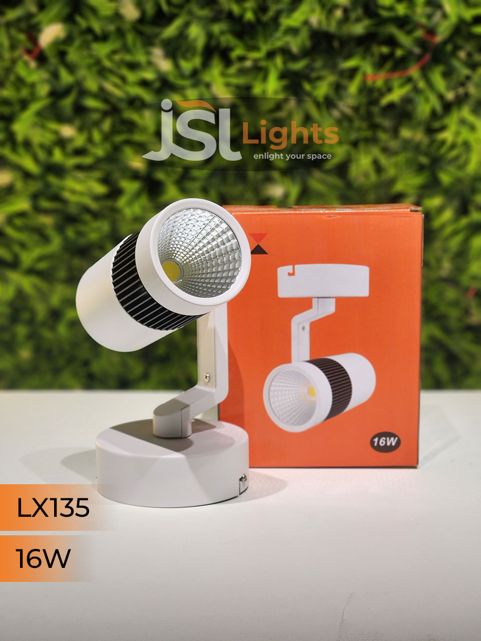 LX 135 16W LED Wall Spotlight White Body