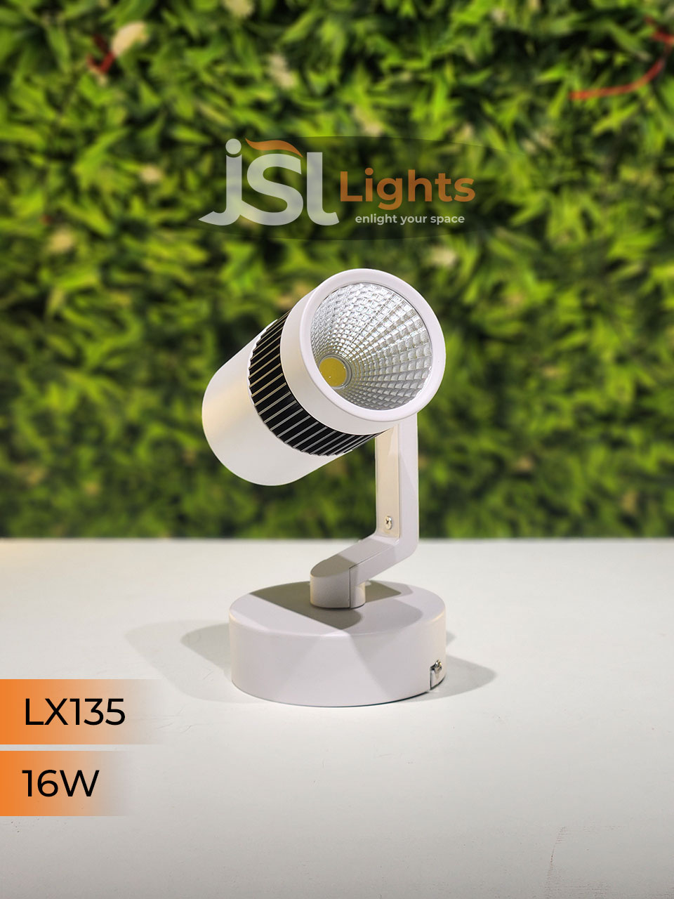 LX 135 16W LED Wall Spotlight White Body
