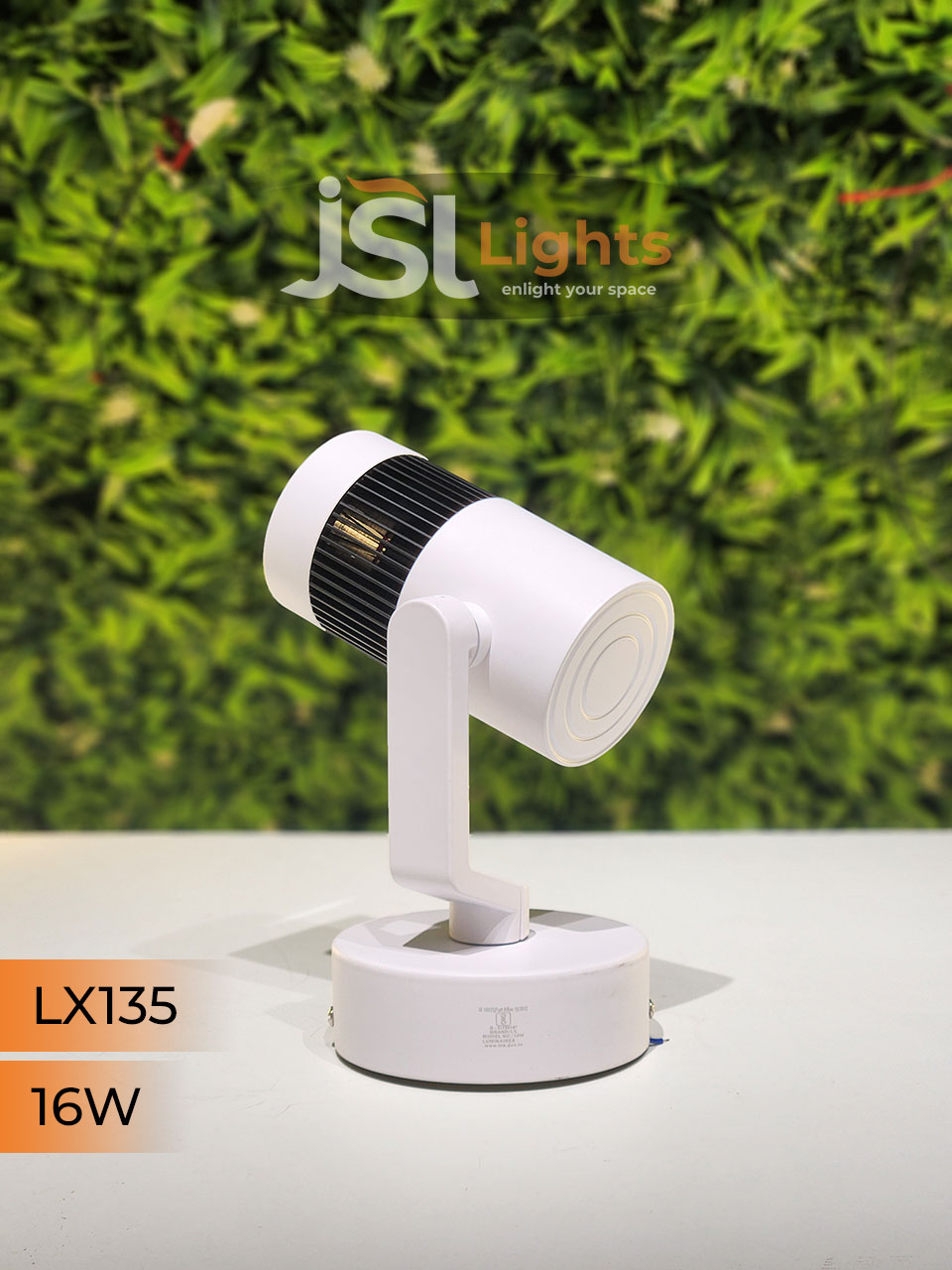 LX 135 16W LED Wall Spotlight White Body