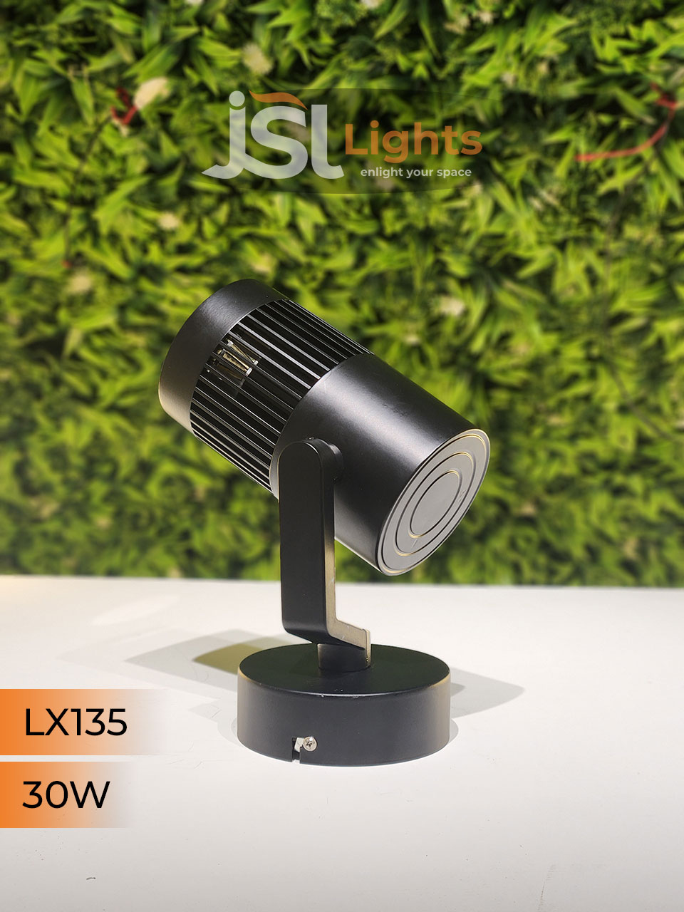 LX 135 30W LED Wall Spotlight Black Body