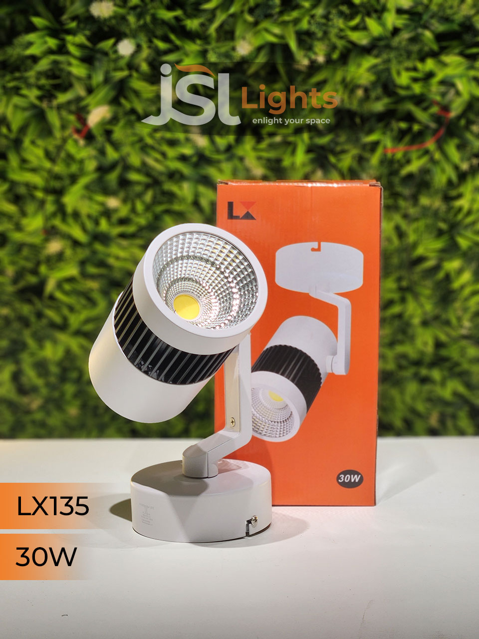 LX 135 30W LED Wall Spotlight White Body