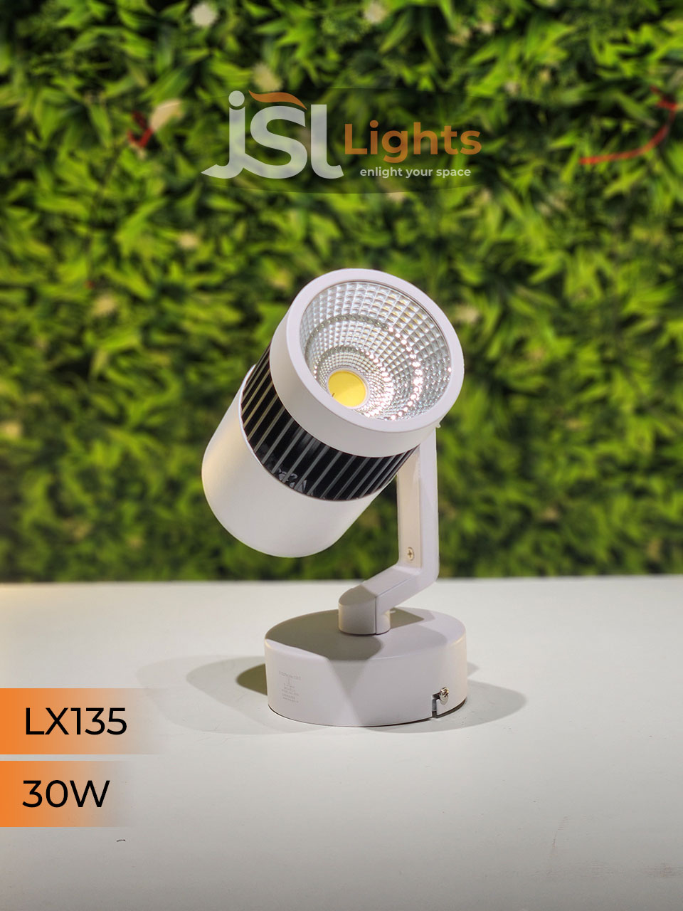 LX 135 30W LED Wall Spotlight White Body